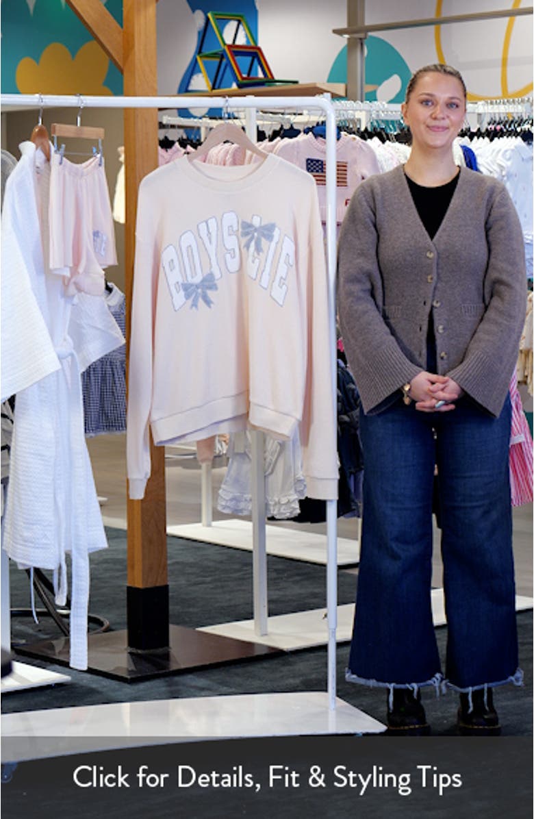 Sunshine & Rainbows Kara Oversize Waffle Knit Sweatshirt, sales video thumbnail