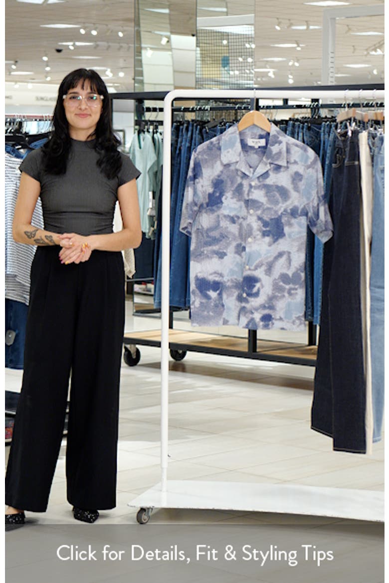 Didcot Watercolor Stretch Cotton Button-Up Shirt video