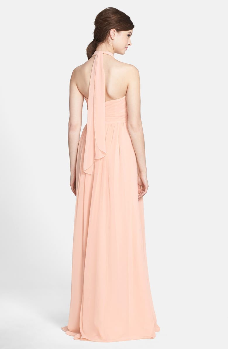 Jenny Yoo Leah Convertible Chiffon Gown, Alternate, color, 