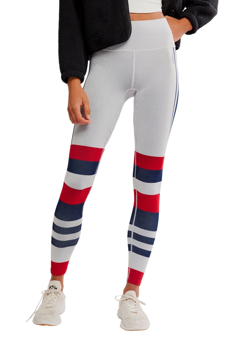FP Movement Myoko Jacquard Leggings, Main, color, IVORY RETRO STRIPES