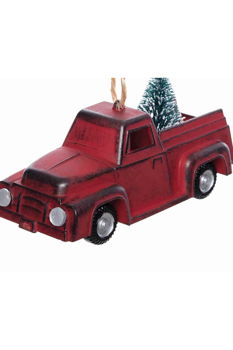 Red Truck Christmas Tree Ornament, Alternate, color, Red