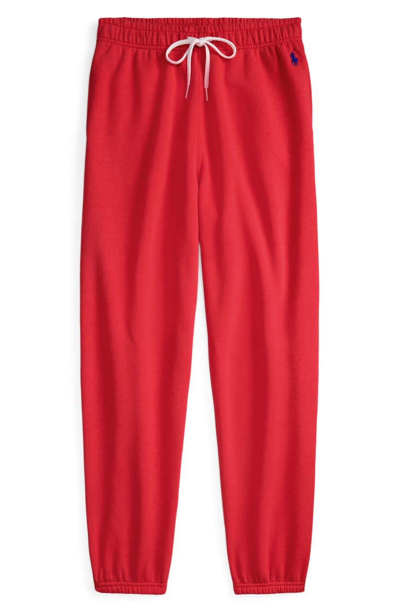 Polo Ralph Lauren Cotton Blend Fleece Sweatpants, Alternate, color, Deep Orangey Red
