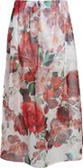 Dolce&Gabbana Floral Print Silk Chiffon Skirt