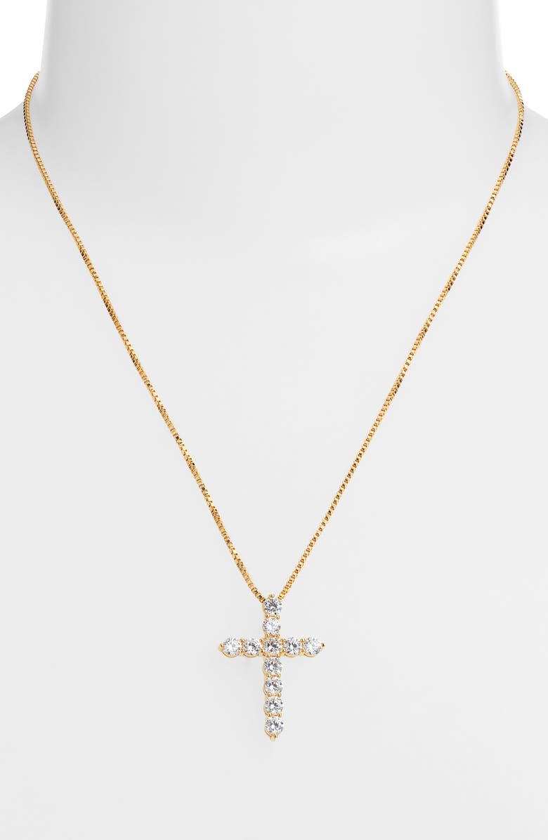 The M Jewelers The Bella Pavé Cross Pendant, Alternate, color, Gold