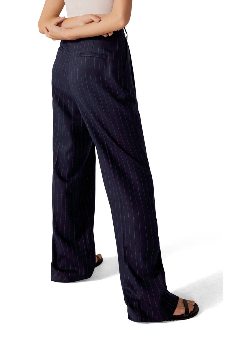 The Favorite Pants, Alternate, color, NAVY PINSTRIPE