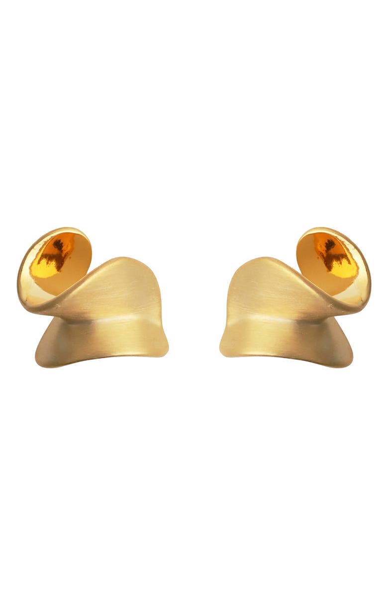 Panacea Brushed Twist Stud Earrings, Main, color, Gold