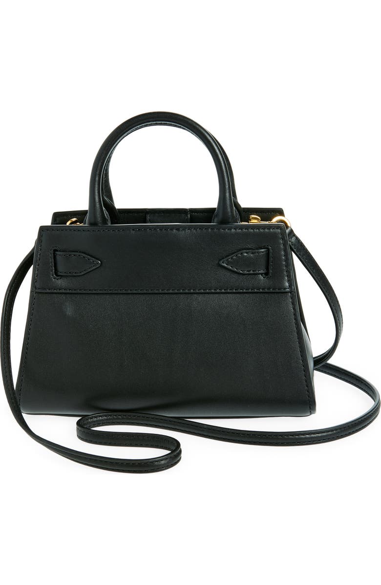 Veronica Beard Mini Dash Leather Top Handle Bag, Alternate, color, Black