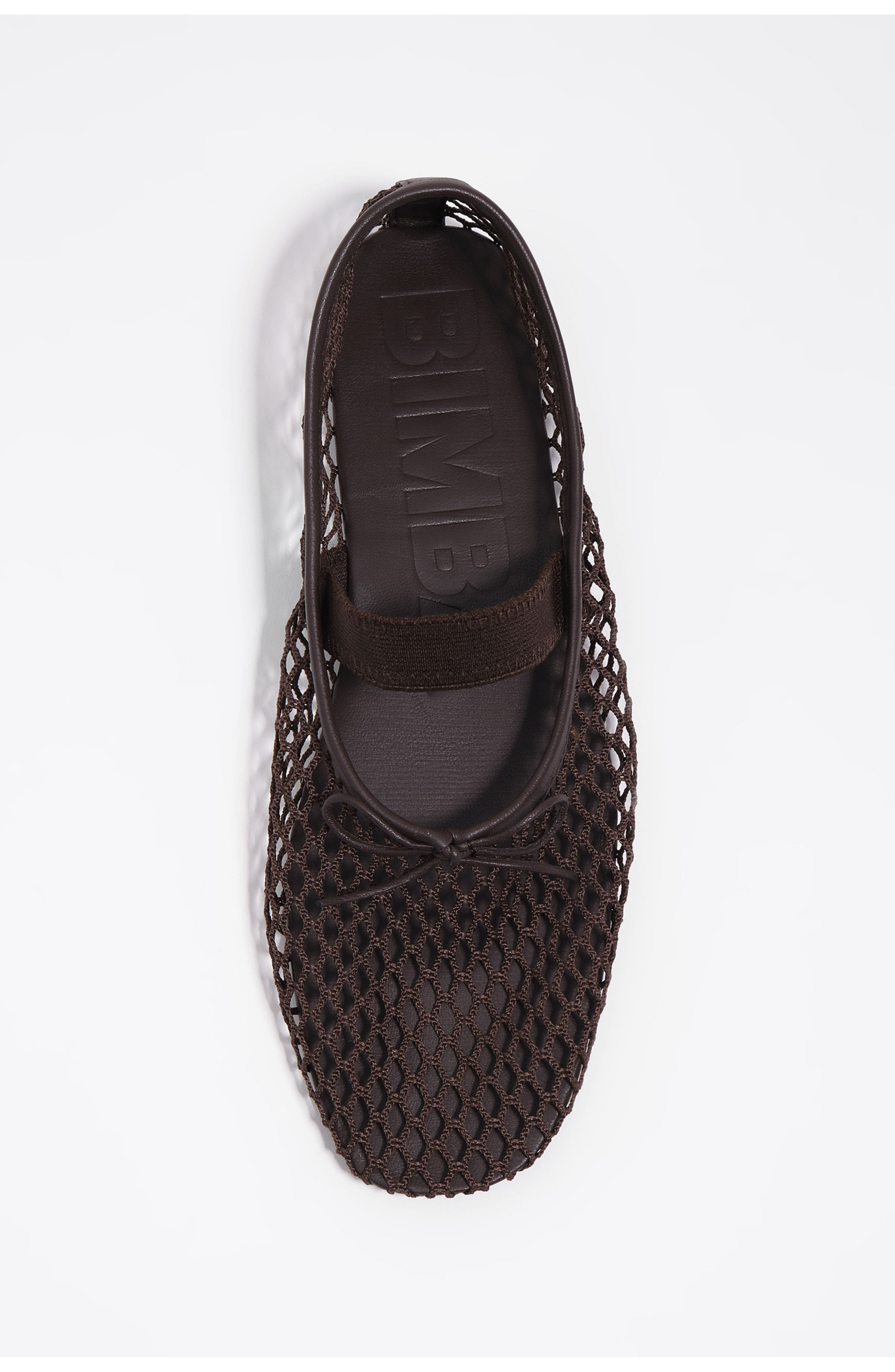 Mesh Ballerina, Alternate, color, DARK BROWN