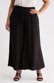 SUGARLIPS Smocked Waist High Waist Wide Leg Pants