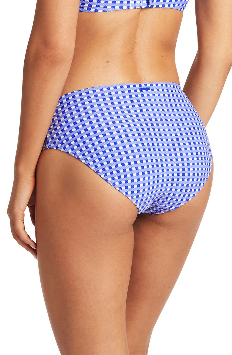Sea Level Checkmate Mid Bikini Bottoms, Alternate, color,