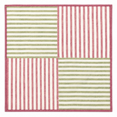 Baadal Hand Block Printed Cotton Bandana Stripes