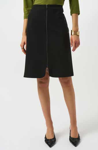 Front Zip Knit Skirt