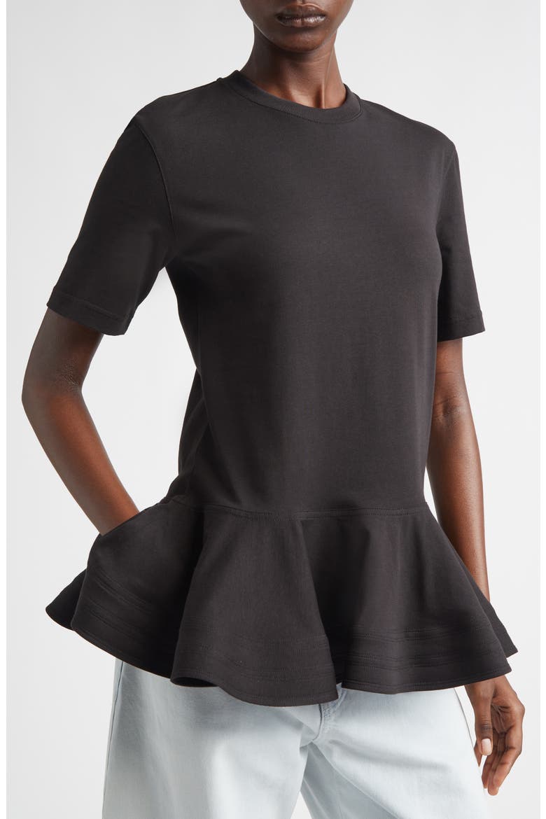 Peplum T-Shirt, Alternate, color, NOIR ALAIA