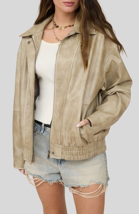 Bomber Faux Leather Jacket