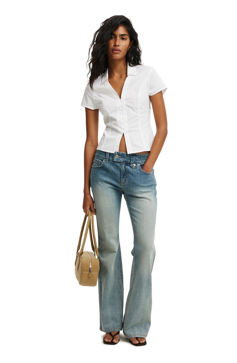 Cotton On Women's Short Sleeve Fitted Shirt, Main, color, 