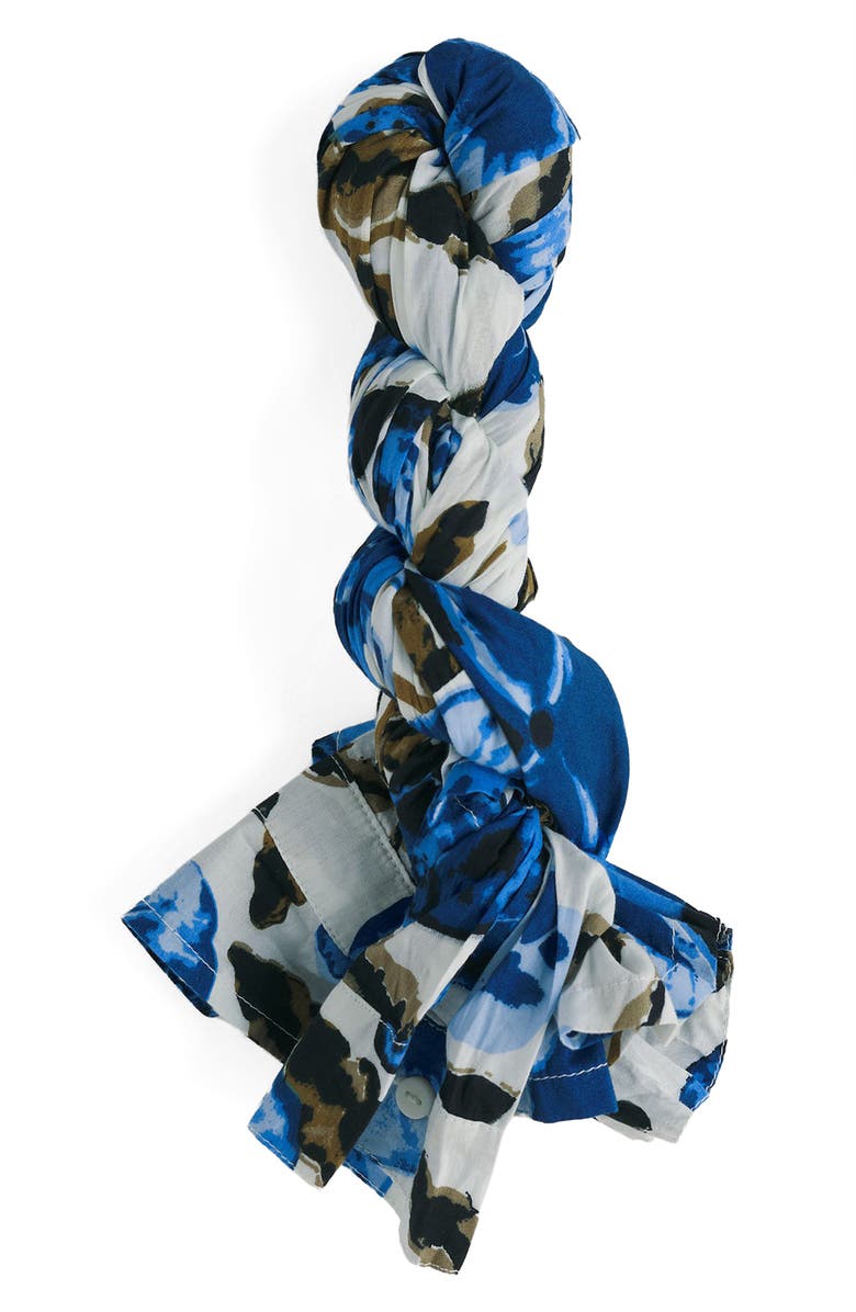 Seasalt Cornwall Larissa Crinkled Floral Organic Cotton Button-Up Shirt, Alternate, color, Spring Pansy Chalk