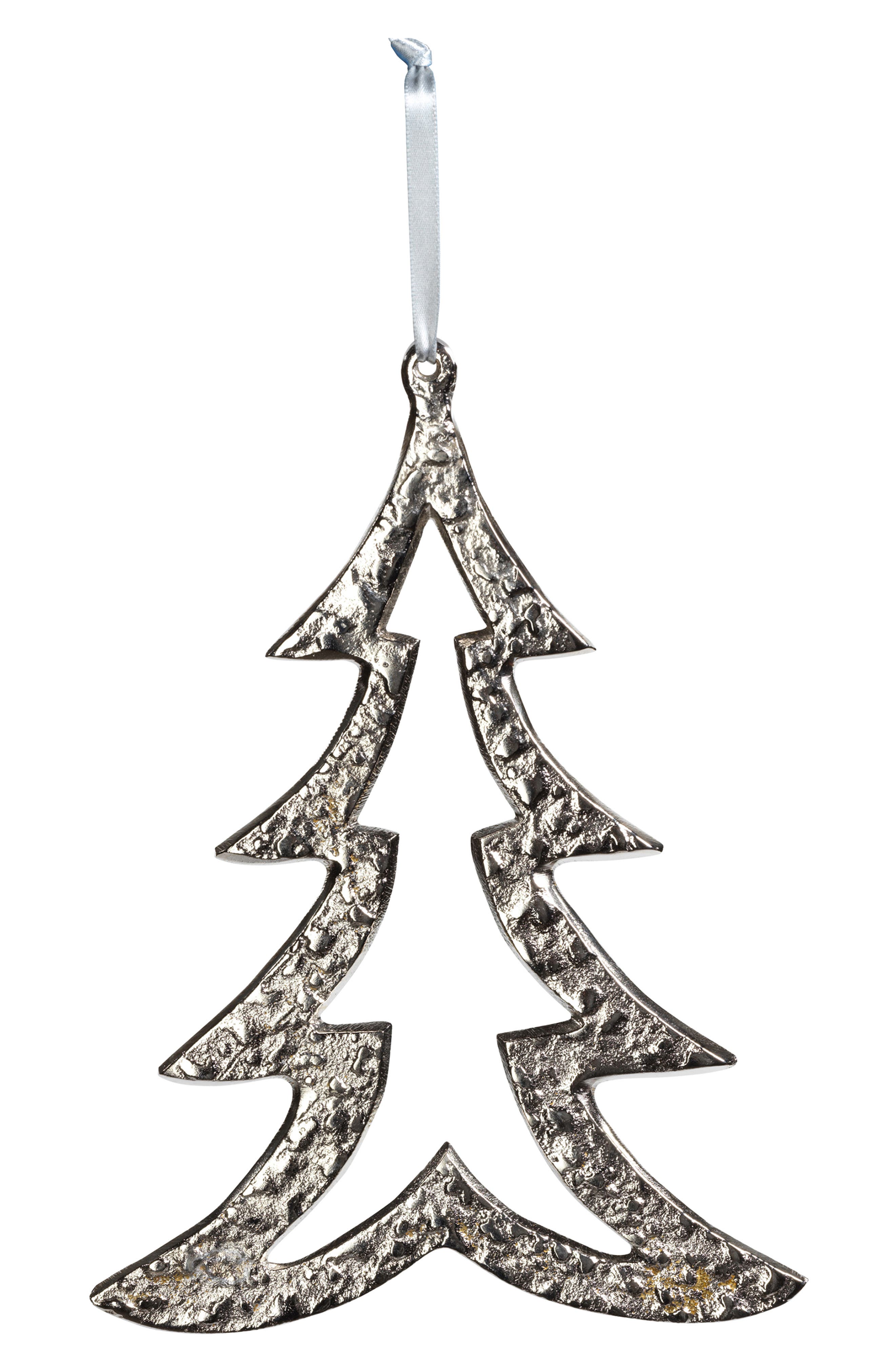 Set of 6 Cast Aluminum Christmas Tree Ornaments