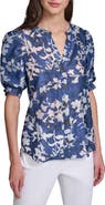 KARL LAGERFELD PARIS Print Puff Sleeve Shirt