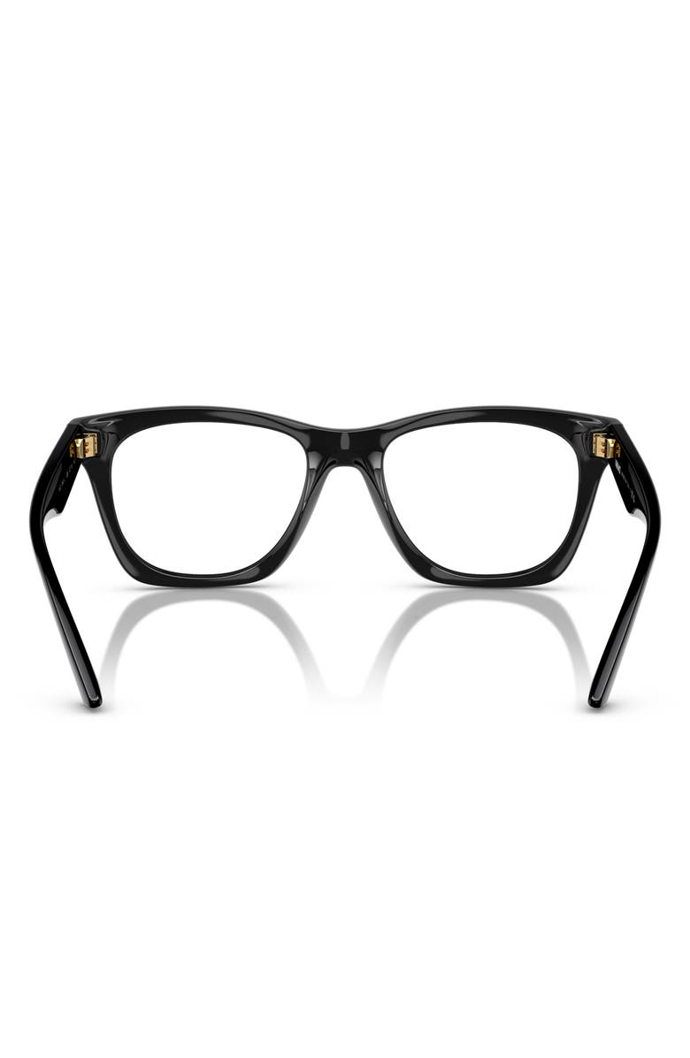 Versace 52mm Pillow Optical Glasses, Alternate, color, Black