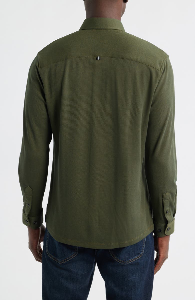 Stone Rose Two Tone DryTouch<sup>®</sup> Performance Button-Up Shirt, Alternate, color, Olive