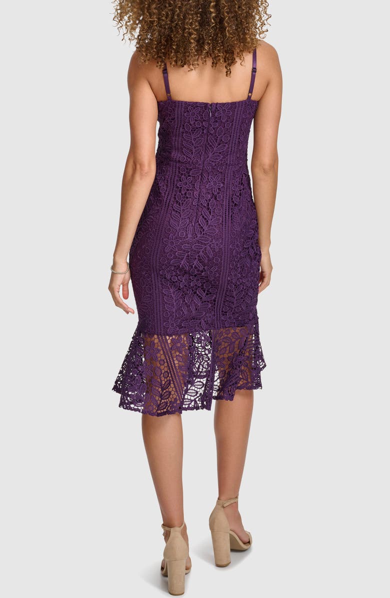 Siena Stripe Floral Lace Dress, Alternate, color, Plum