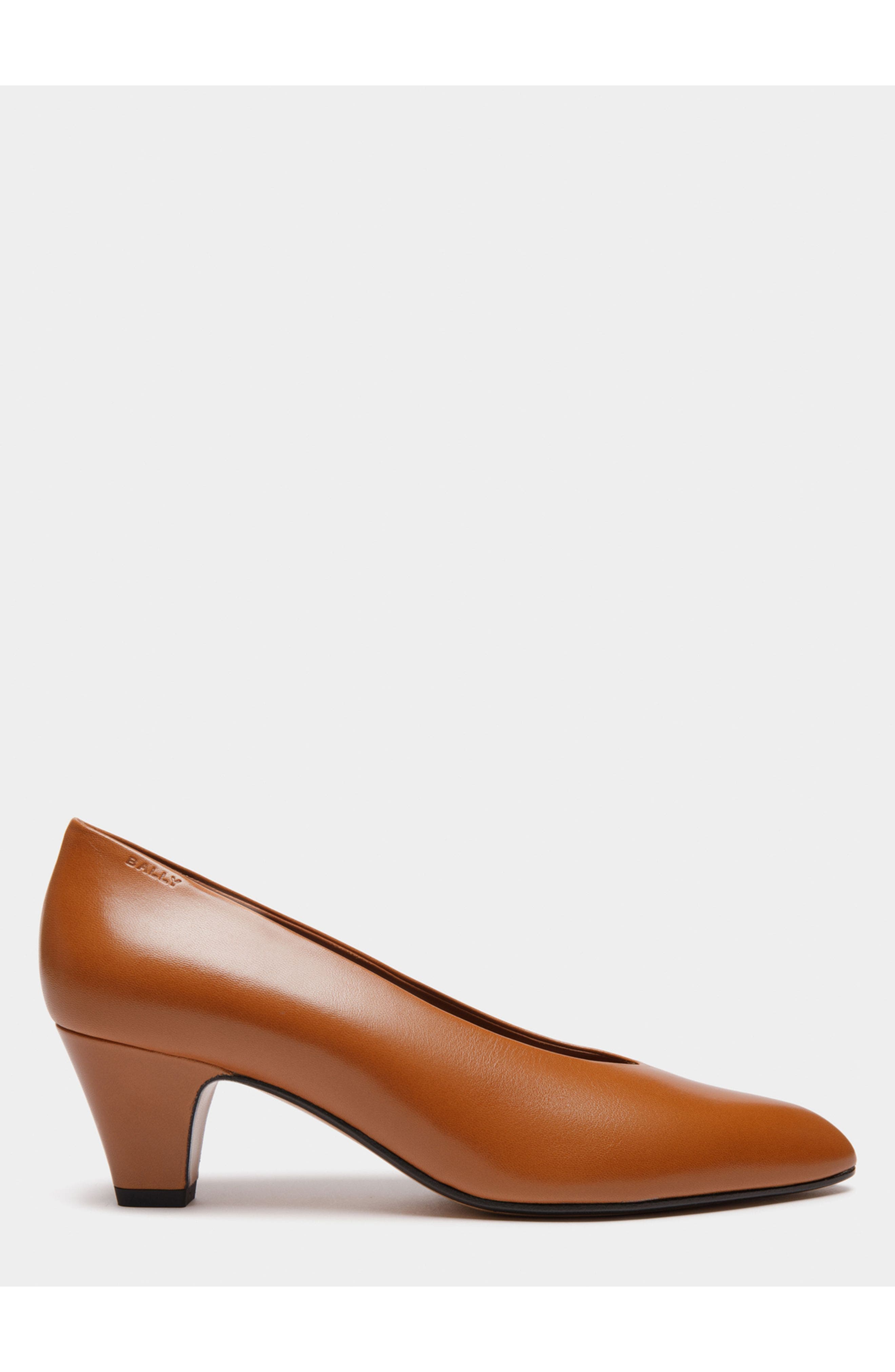 Bally Alva Pump in Leather, Main, color, Brown