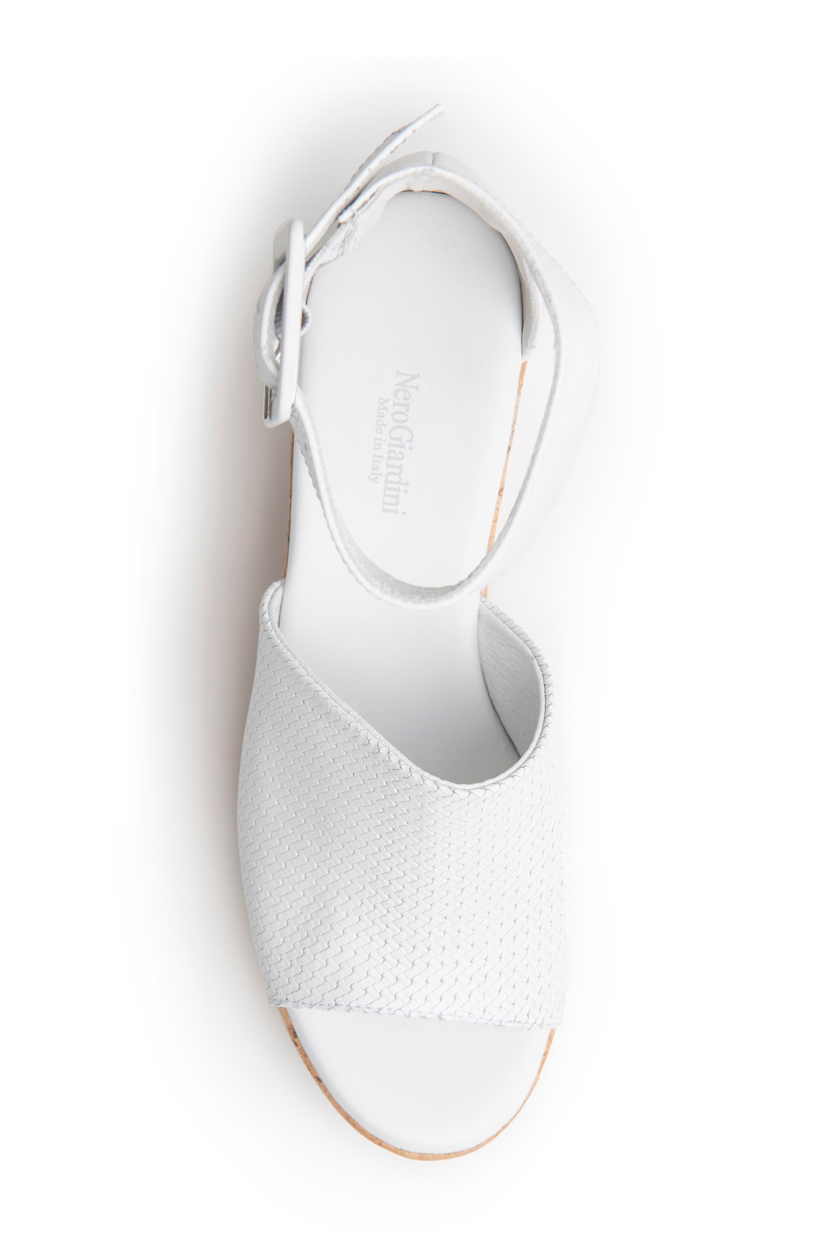 NeroGiardini Cork Wedge Sandal, Alternate, color, 