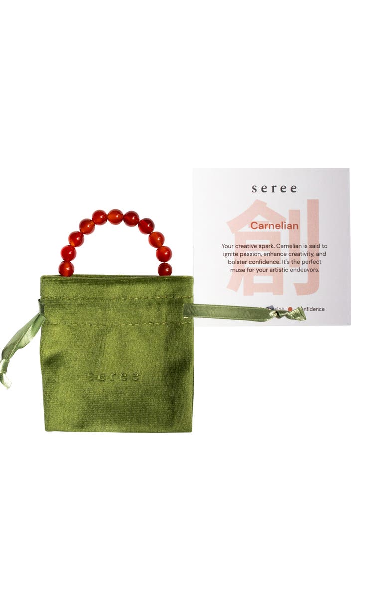 seree Manifest Collection Confidence Red Crystal Beaded Bracelet, Alternate, color, Red