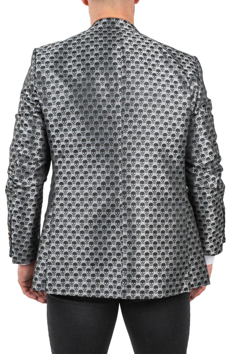 Maceoo Skull Sport Coat, Alternate, color, Grey