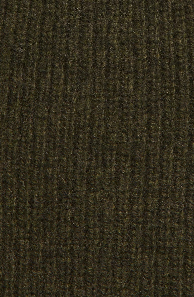 The Elder Statesman Rib Cashmere Watchman Cap, Alternate, color, 303 New Olive