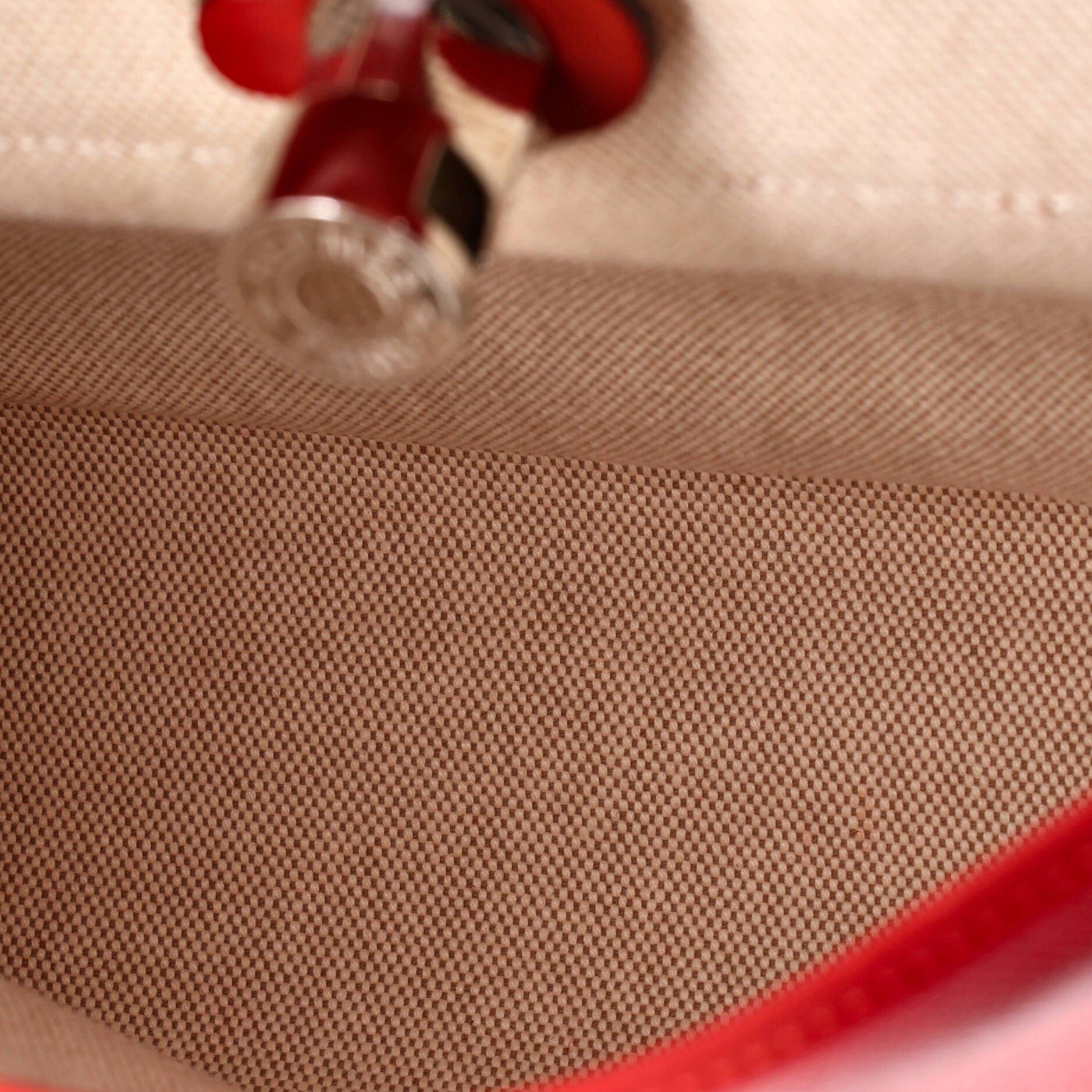 Pre-Owned Hermes Herbag Zip Berline Vache Canvas and Leather 31, Alternate, color, Rouge Piment