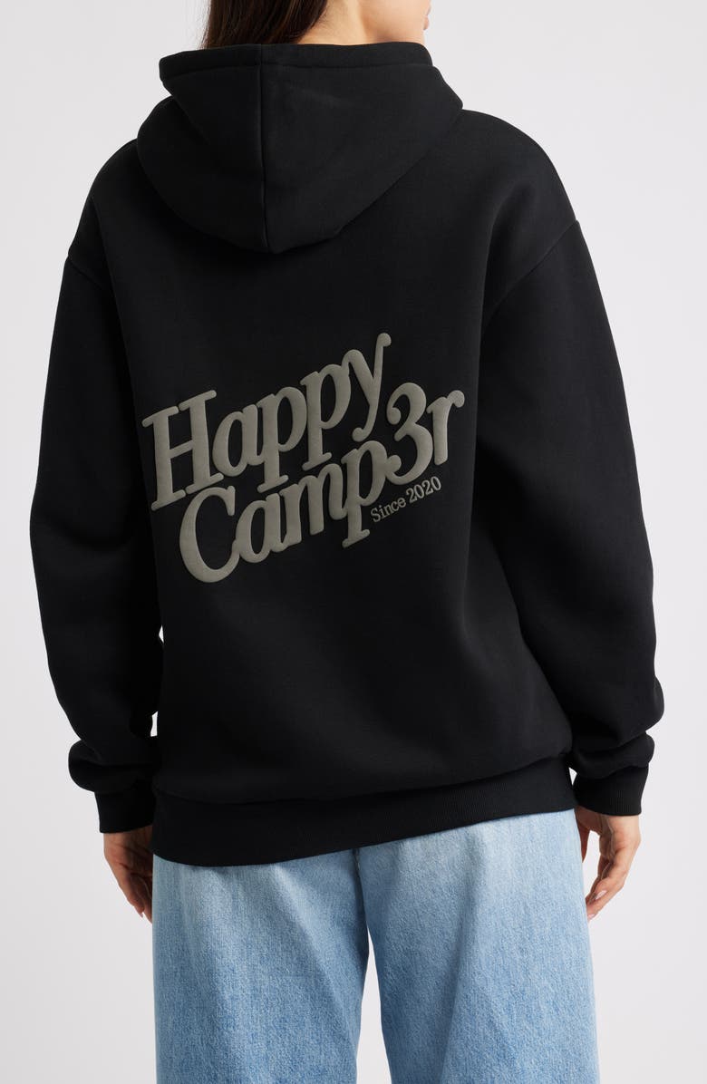 HAPPY CAMP3R Puff Series Core Logo Cotton Blend Hoodie, Alternate, color, Black