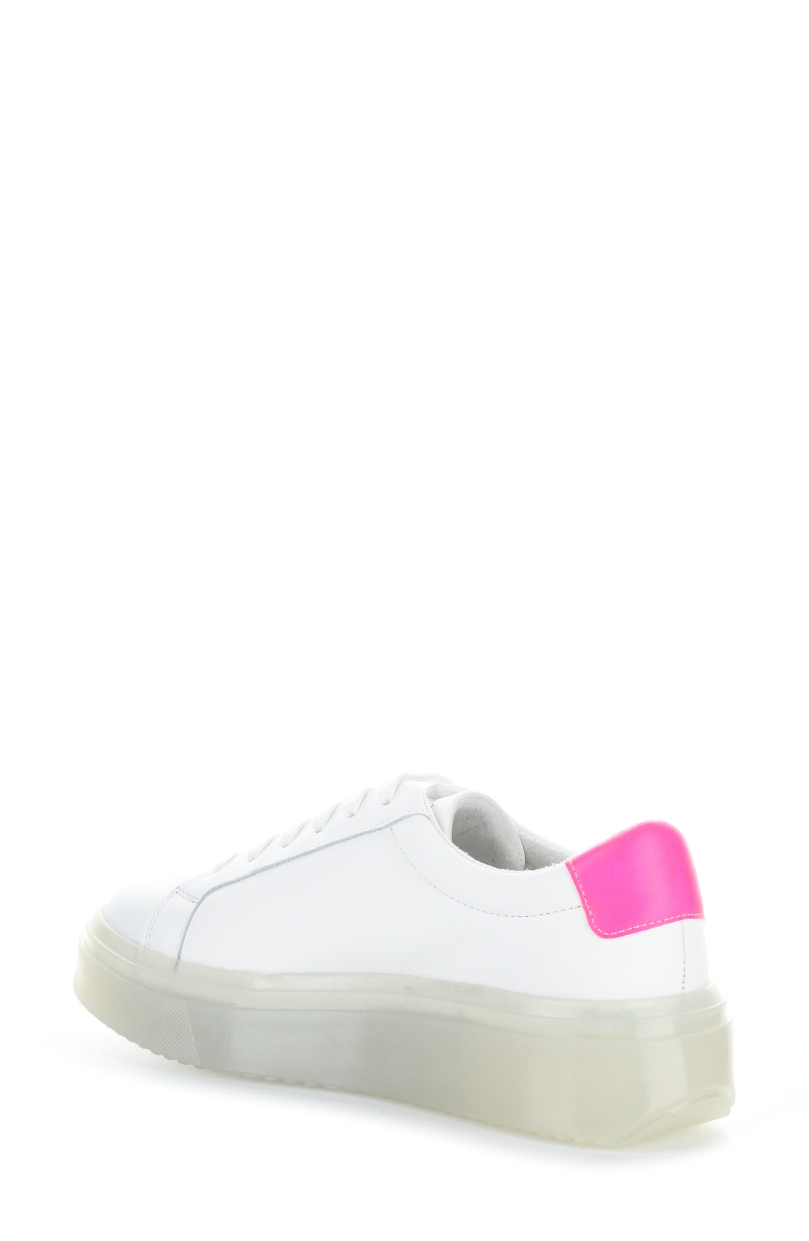 Fuzi Platform Sneaker, Alternate, color, WHITE/ PINK FEEL LEATHER