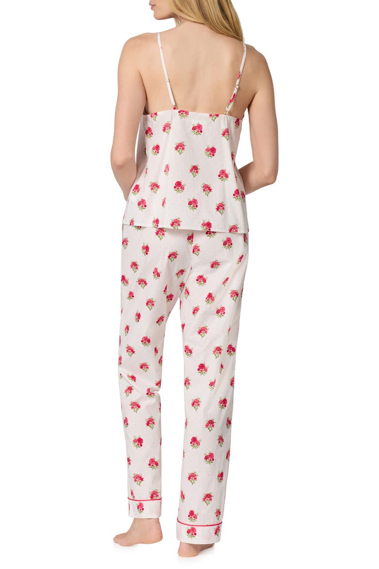 Print Cotton Crop Pajamas, Alternate, color, CELESTE