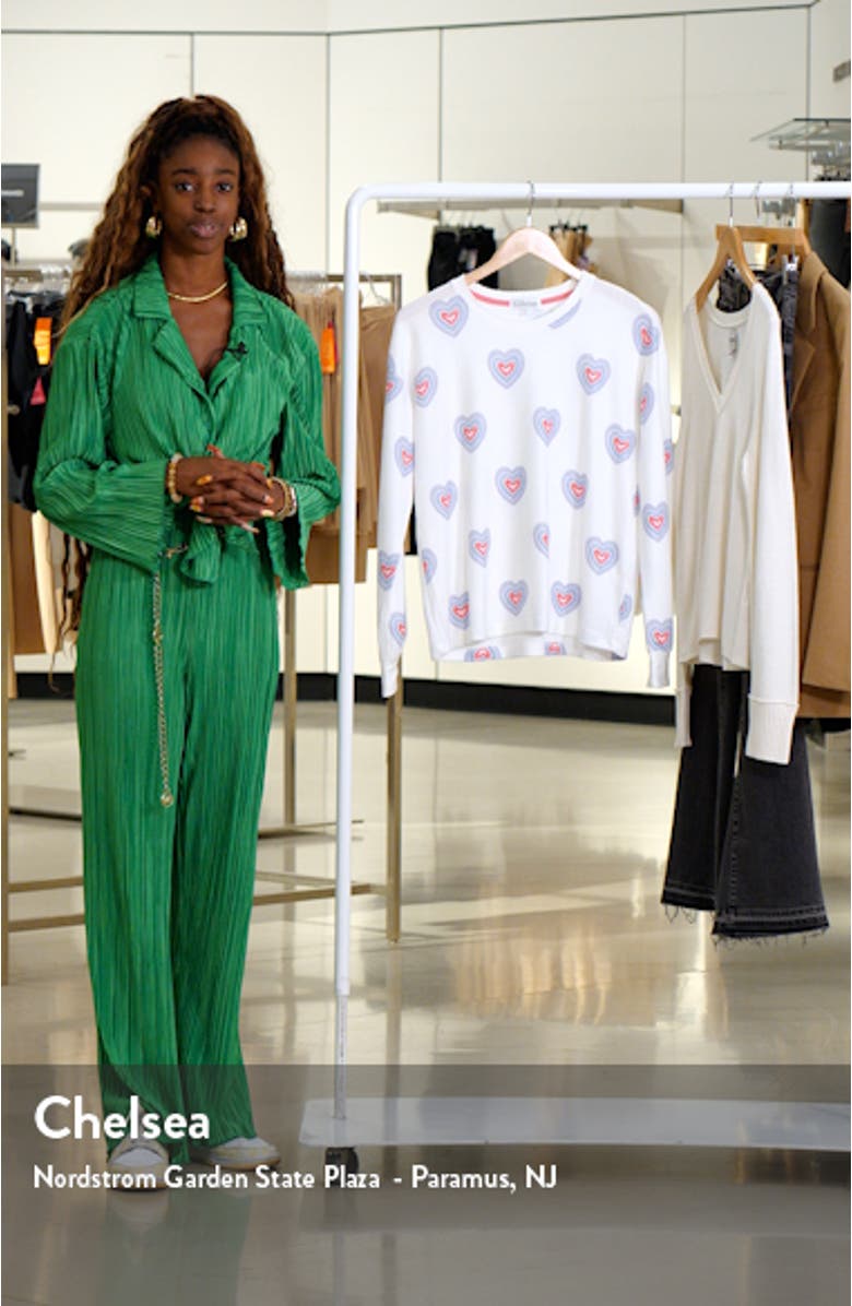 Peace & Love Waffle Knit Pajama Top, sales video thumbnail