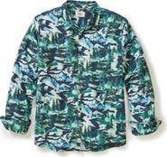 Marine Layer Fresh Tracks Winter Scene Cotton Button-Up Shirt