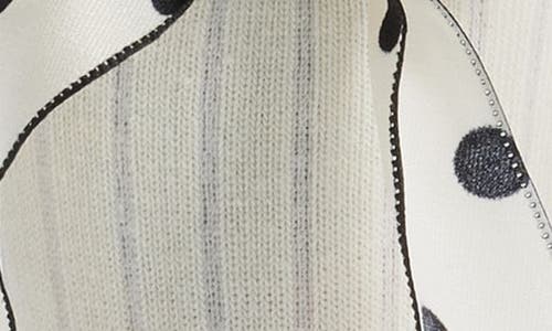 Stems Polka Dot Ribbon Crew Socks In Ivory