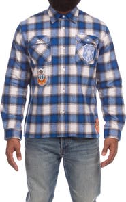 Billionaire Boys Club BB Society Check Cotton Twill Button-Up Overshirt