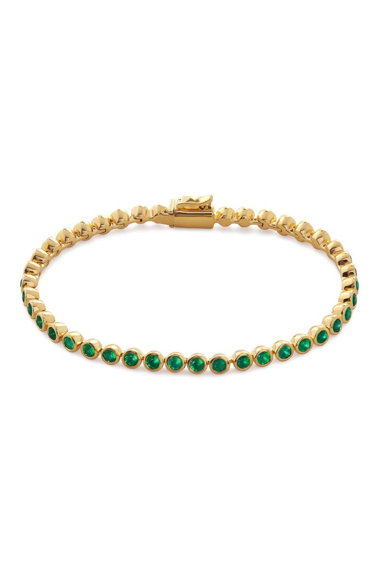 Green Onyx Bezel Bracelet, Main, color, 18K GOLD VERMEIL