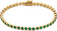 Monica Vinader Green Onyx Bezel Bracelet