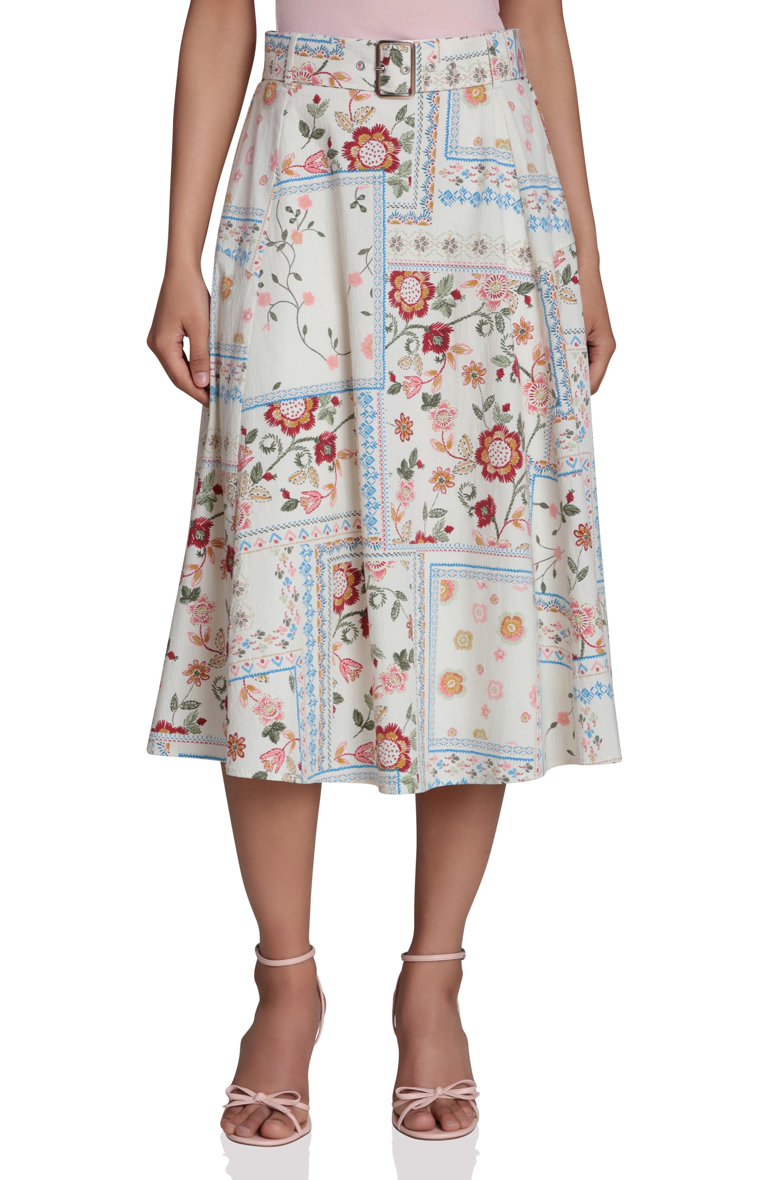 Bagatelle Belted Midi Skirt