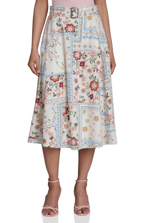 Belted Midi Skirt