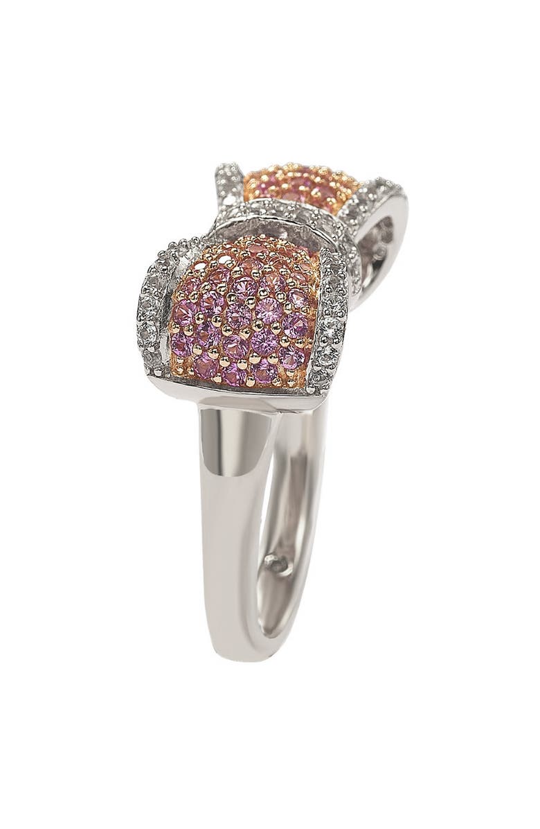 SUZY LEVIAN Sterling Silver & Pink Sapphire Bow Ring, Alternate, color, Pink