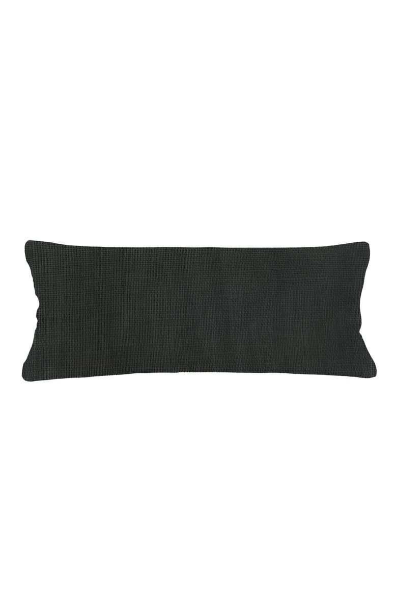 Anaya So Soft Linen Body Pillow with Down Alternative Insert, Main, color, Black