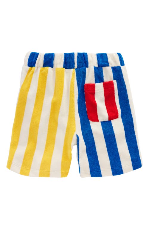 Mini Boden Kids' Stripe Terry Cloth Shorts In Hotch Potch Stripe