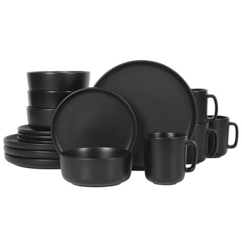 Zuma 16-Piece Matte Stoneware Dinnerware Set