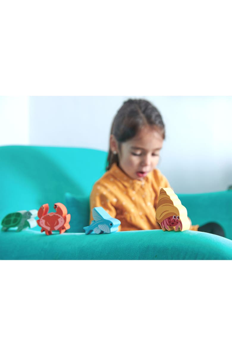 Tender Leaf Toys Coastal Creatures Wooden Playset, Alternate, color, Multi