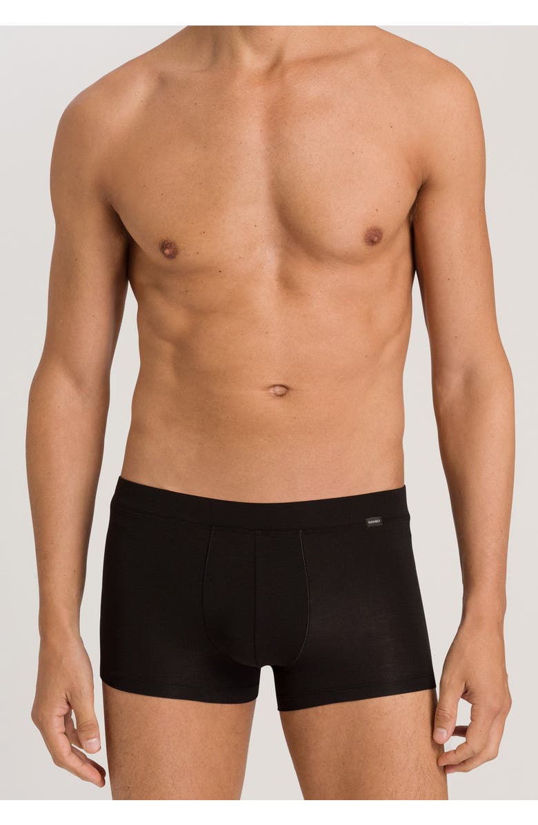 Hanro Natural Function TENCEL and Cotton Boxer Brief, Alternate, color, Black