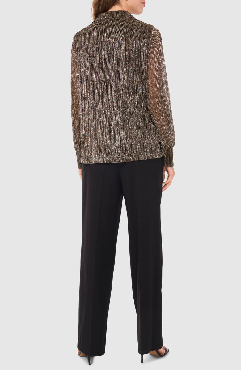 Halogen<sup>®</sup> Metallic Button-Up Shirt, Alternate, color,