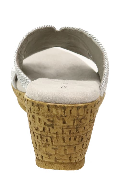 David Tate Vibe Wedge Slide Sandal In Silver